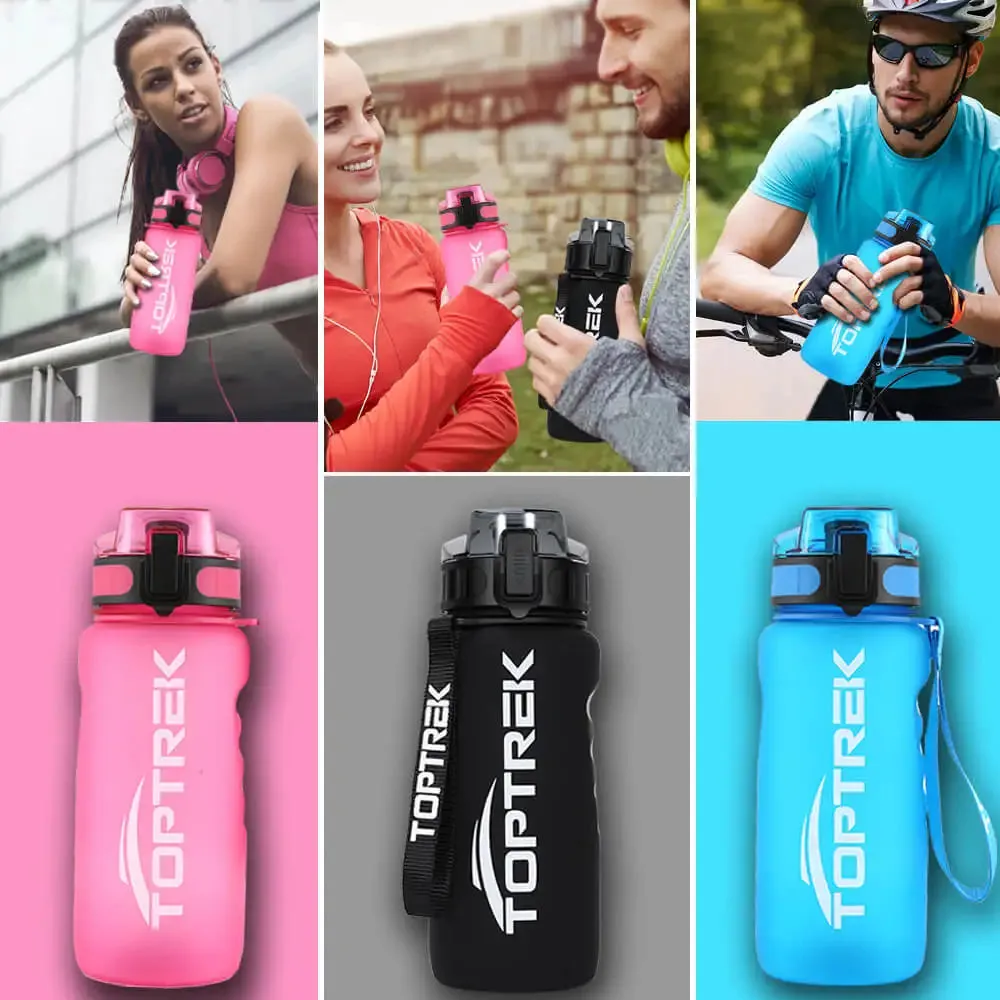 Toptrek Sports Water Bottle Outdoor Sport Drinking Water Leak Proof