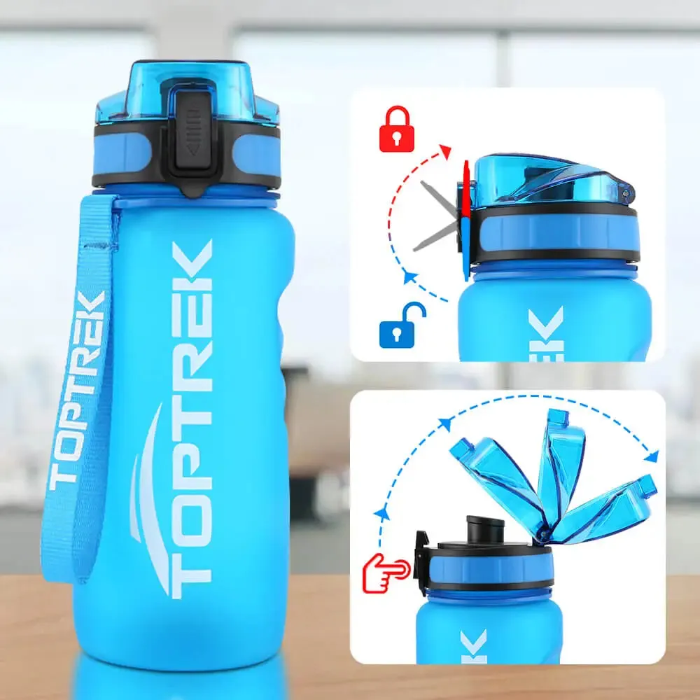 Toptrek Sports Water Bottle Outdoor Sport Drinking Water Leak Proof