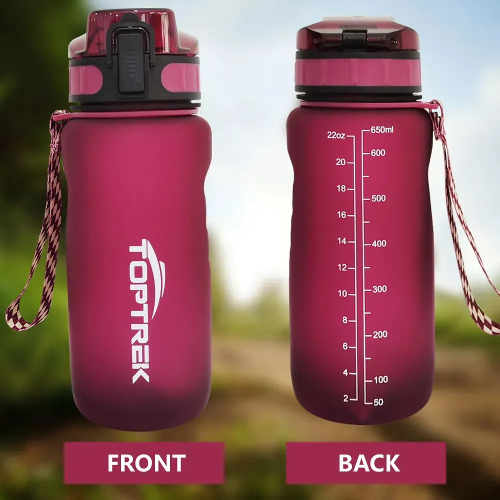 Toptrek Sports Water Bottle Outdoor Sport Drinking Water Leak Proof