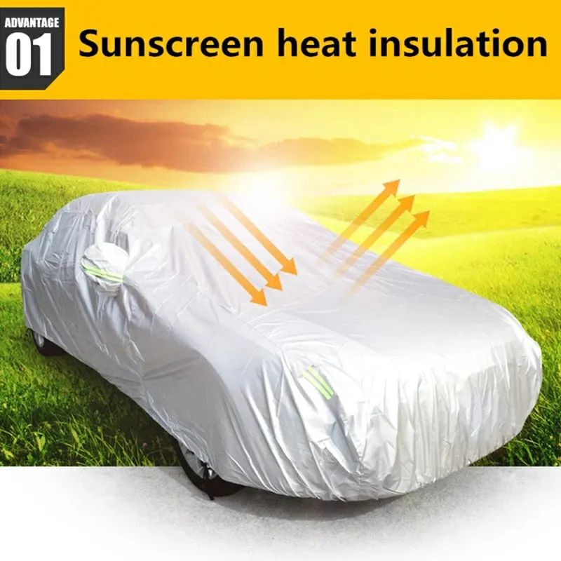 Universal Car Covers Indoor Outdoor Full Auot Cover Sun UV Snow Dust Resistant Protection for Sedan SUV