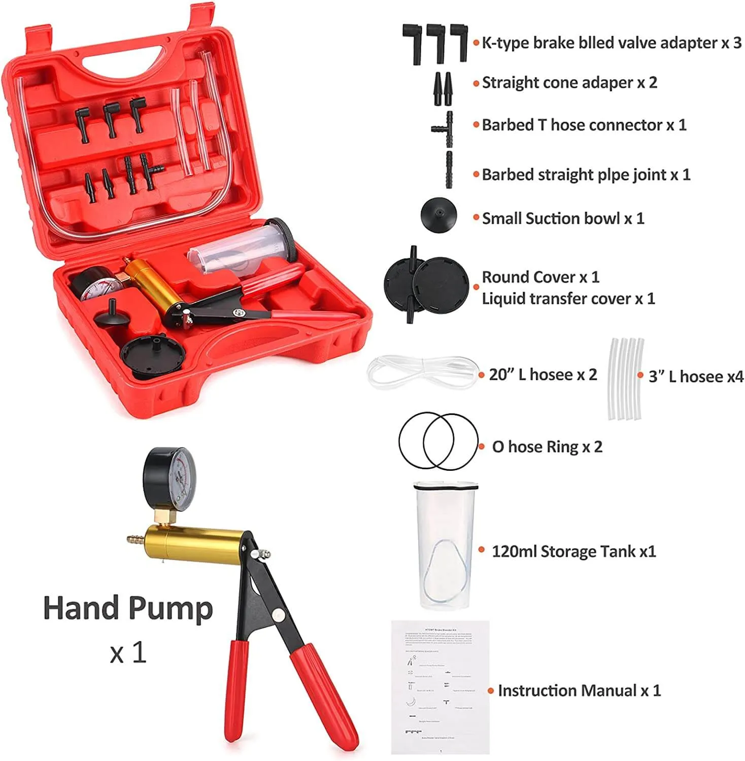 Universal Vacuum Pump Kit, Brake Bleeder Kit