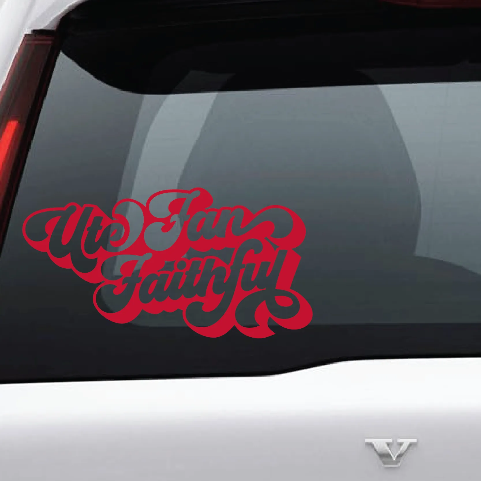 Utah Fan Faithful Script Vinyl Decal