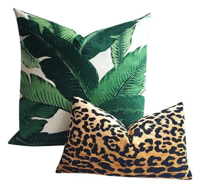 Velvet Cheetah Cushion Cover / Velvet Leopard Pillow / Animal Print  ZIPPER Pillow Cover / Jamil Natural Pillow / Beverly Hills Hotel Pillow