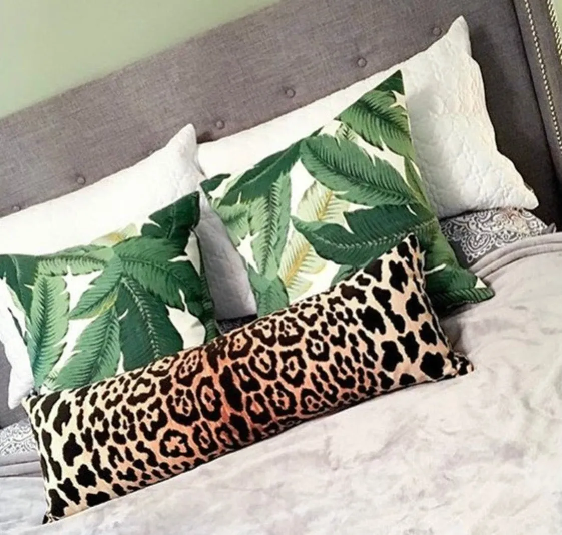 Velvet Cheetah Cushion Cover / Velvet Leopard Pillow / Animal Print  ZIPPER Pillow Cover / Jamil Natural Pillow / Beverly Hills Hotel Pillow