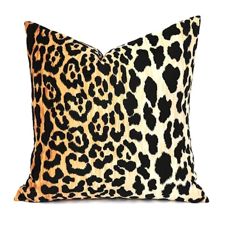 Velvet Cheetah Cushion Cover / Velvet Leopard Pillow / Animal Print  ZIPPER Pillow Cover / Jamil Natural Pillow / Beverly Hills Hotel Pillow