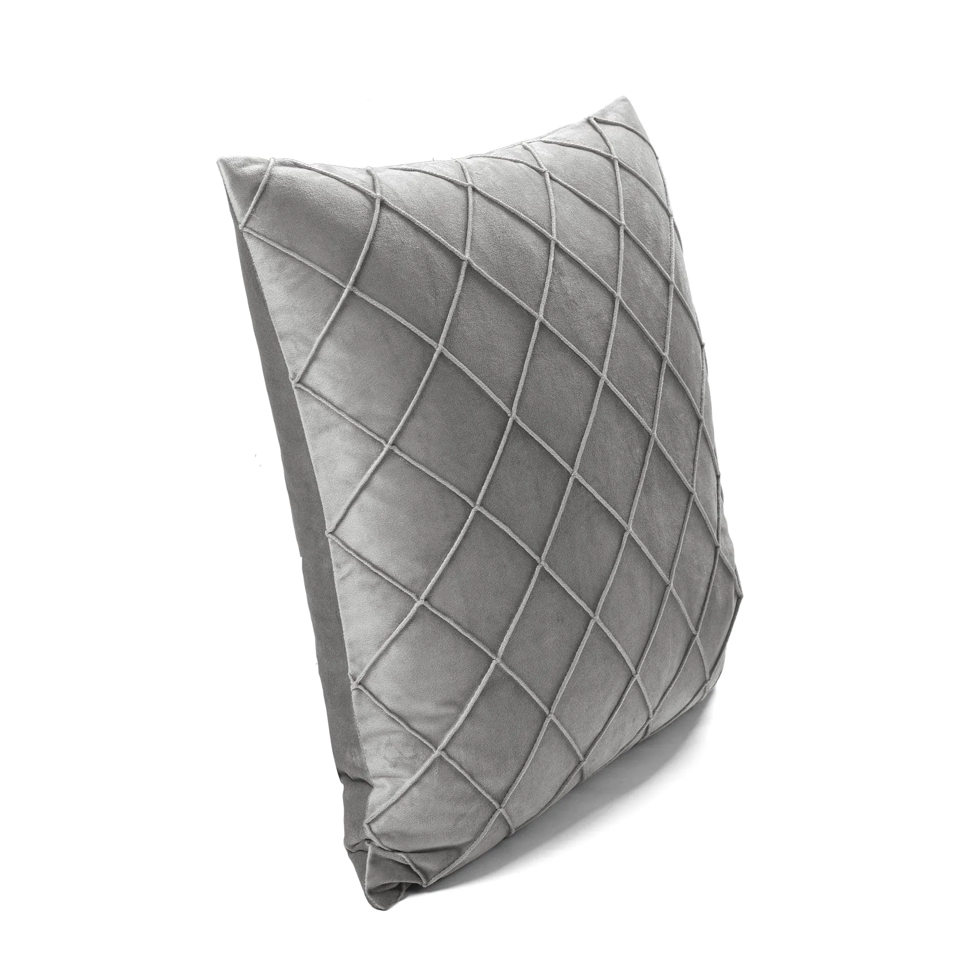 Velvet Diamond Pintuck Decorative Pillow Cover