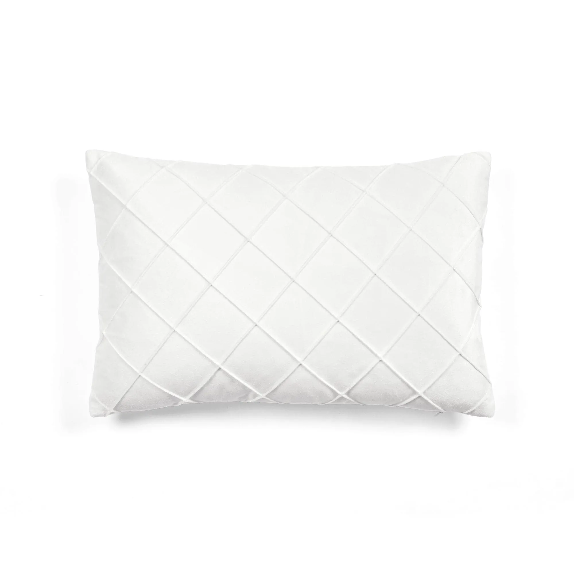 Velvet Diamond Pintuck Decorative Pillow Cover