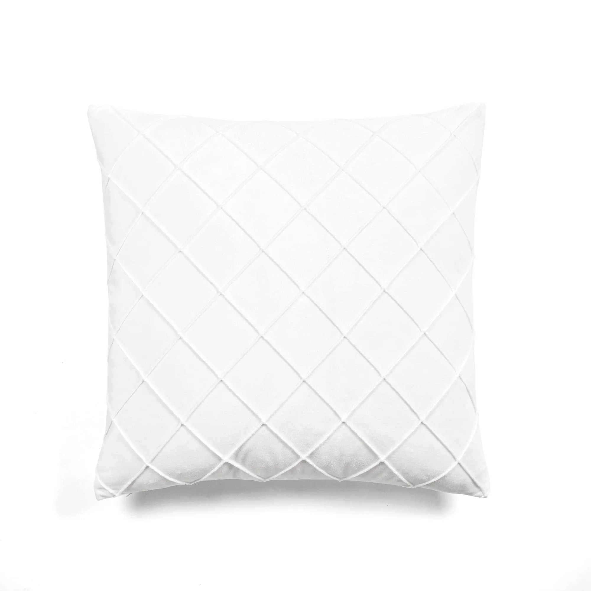 Velvet Diamond Pintuck Decorative Pillow Cover