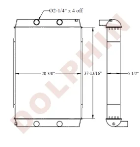 VOLVO RADIATOR - 37-13/16 x 28-3/8 x 5-1/2"