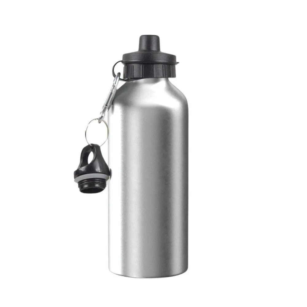 Water Bottles - Two Lids - 400ml - Silver