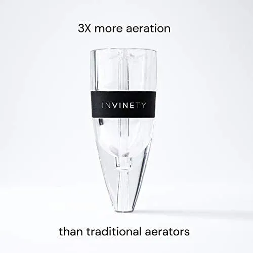 Wine Aerator by Invinety | All in one Diffuser, Decanter and Oxygenator | Enhance Wine Flavors with a Smoother Finish | Premium Aerating Decanter