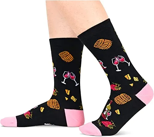 Wine Gift for Women Novelty Wine Socks Ideal Gifts for Wine Lovers Presents for Drinkers