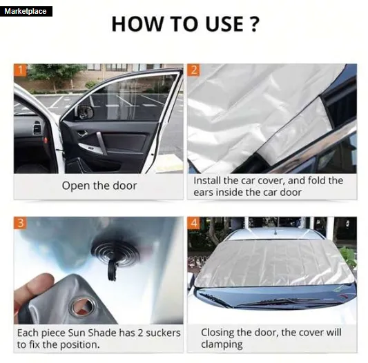 Winter Car Snow Cover Foldable Car Windshield Cover Sunshade Snow Cover Cans