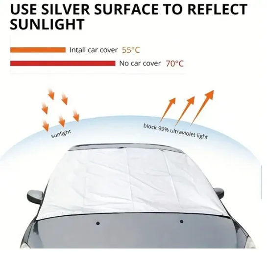 Winter Car Snow Cover Foldable Car Windshield Cover Sunshade Snow Cover Cans