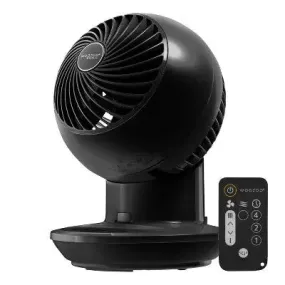 Woozoo Oscillating Air Circulator Fan with Remote Black